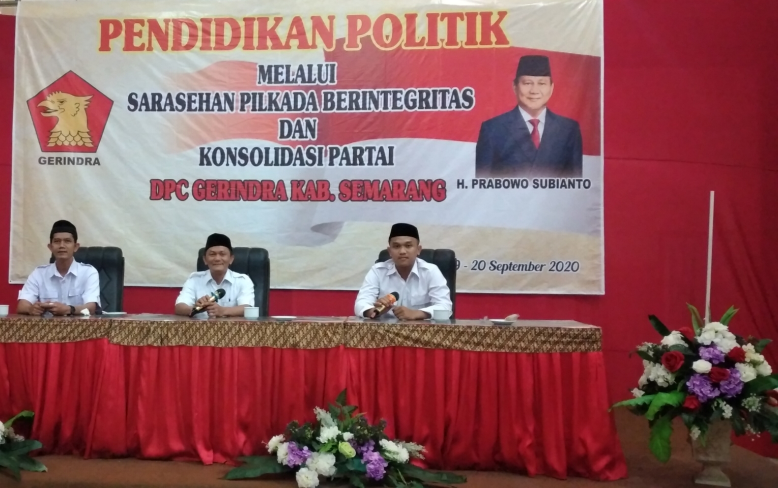 Pengurus Harian PAC Partai Gerindra Kecamatan Ambarawa, Kabupaten Semarang.
