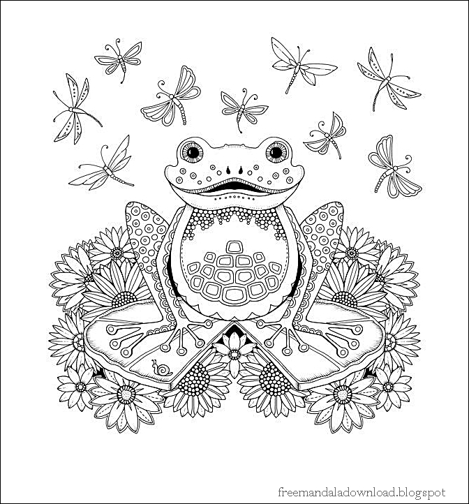 Frosch Mandala Färbung Free Mandala