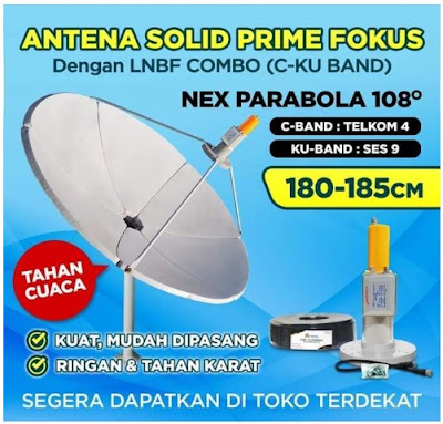 √ Antenna Parabola Mini Solid Prime Fokus 75Cm, 80cm, 100cm, 120cm