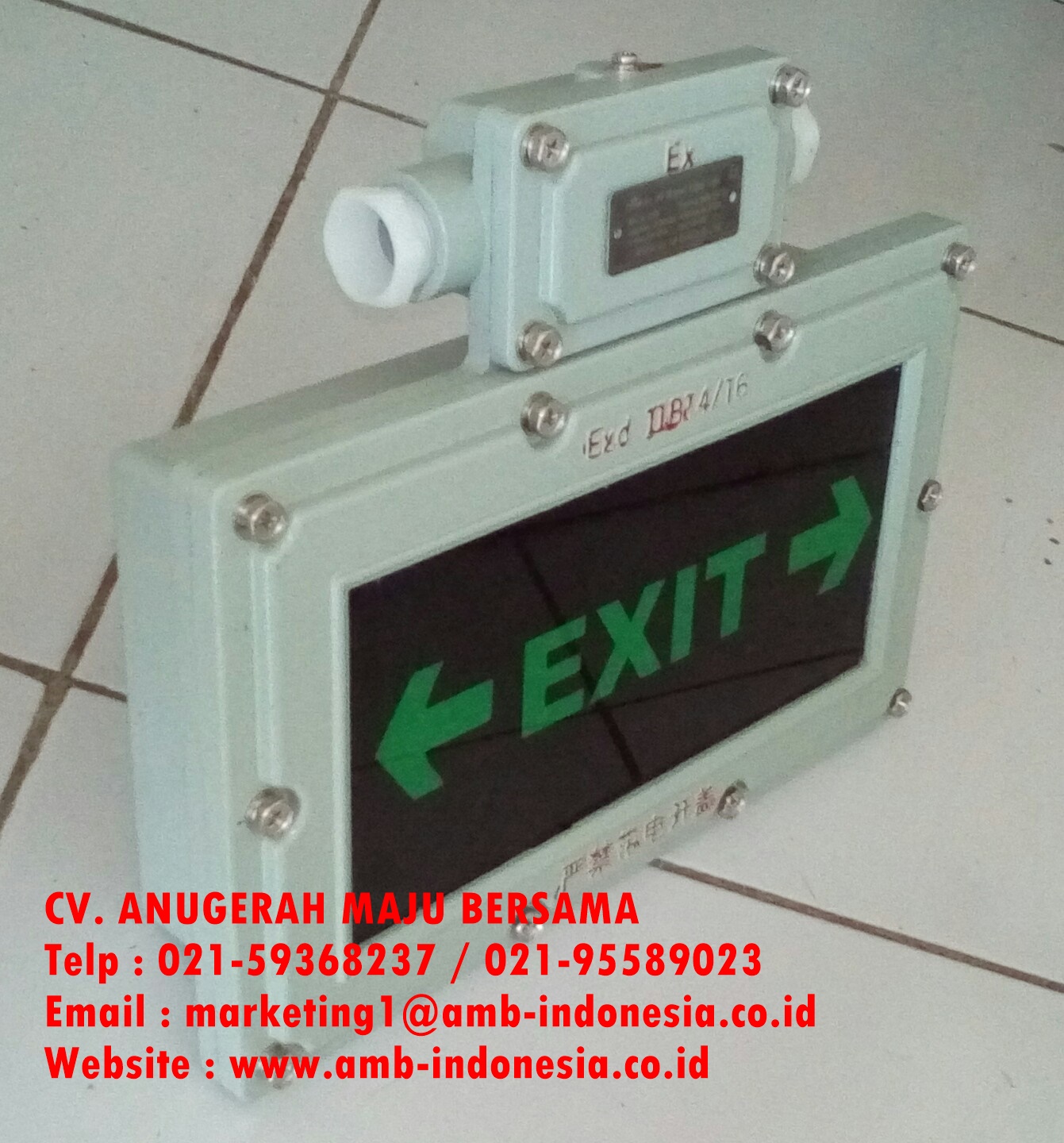 General Explosion Proof: Jual Lampu Led Emergency Exit Lamp Explosion