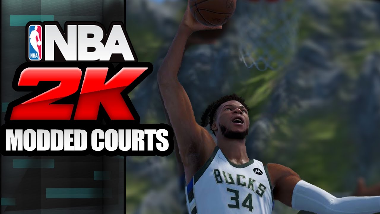 NBA 2K22 New Lake Blacktop Modded Court by TGSoGood