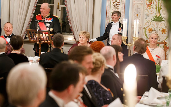 Gala Dinner in honor of the President of Latvia at the Royal Palace in Oslo