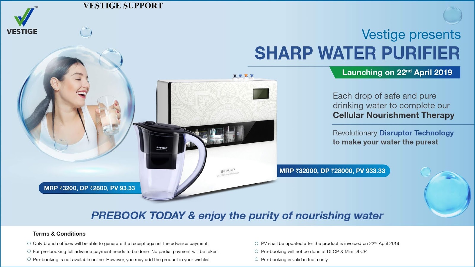 Vestige Sharp Water Purifier Price Vestoge Support VESTIGE SUPPORT
