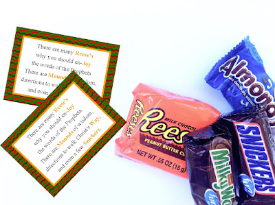 Take a sweet handout with your Visiting Teaching message  to your sisters in November. This fun and yummy printable tag will remind them why it's important to listen to the words of the prophets and read them this month.