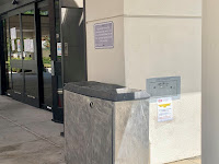 bookdrop on corner of library building