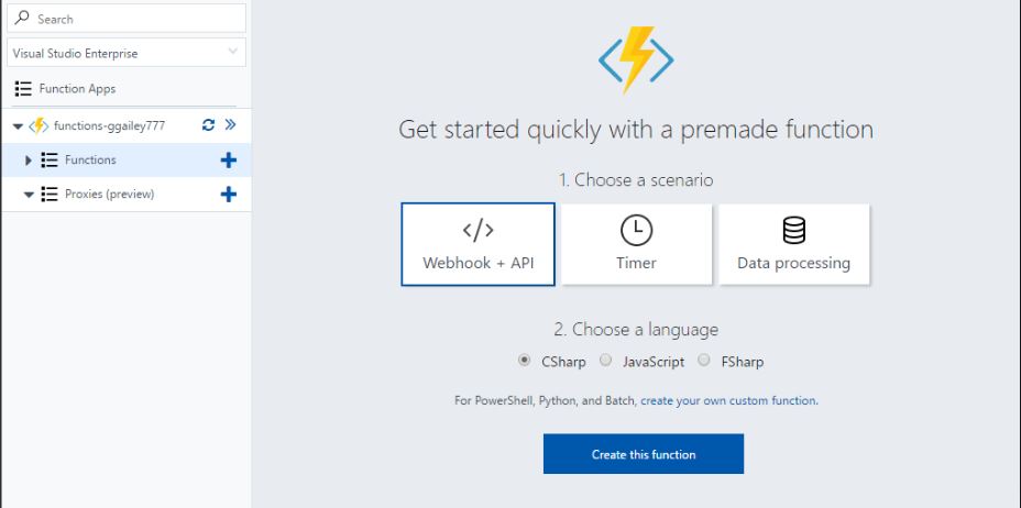 Azure Function Using Portal | C#.NET,SQL Server and Microsoft Azure