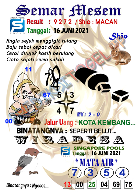 Syair Sgp Hari Ini Tercepat Rabu 16-06-2021 - Angka Tarung Hk Malam Ini,  Sgp, Sidney, Forum Syair