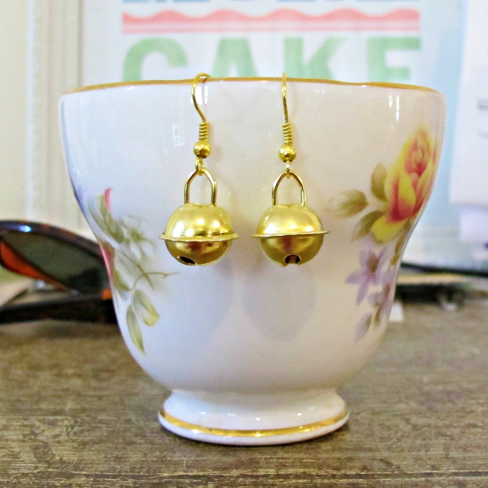 Two Cheeky Monkeys DIY earrings from Lindt chocolate bunny bells