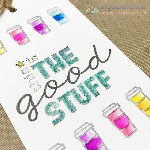 ScrappyScrappy: The good stuff #scrappyscrappy #unitystampco #sweetstampshop #zigcleancolor #cleancolorrealbrush #stamp #tag #coffee