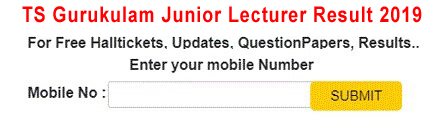 TS Gurukulam Junior Lecturer Result
