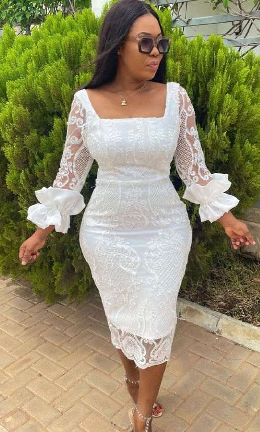 40 Latest Short Lace Gown Styles - For Asoebi and Owambe 2022-2023 ...
