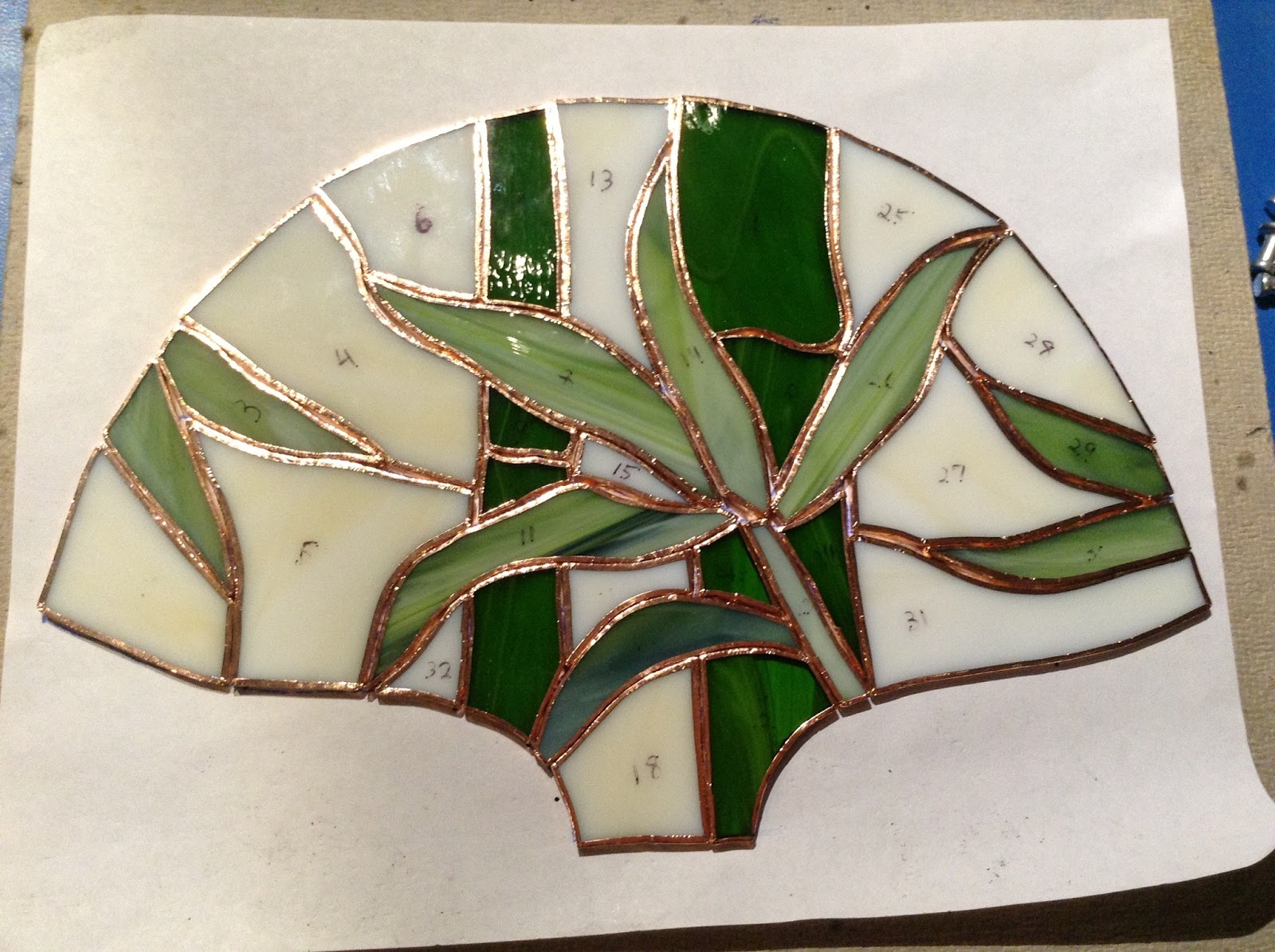It's a Beadiful Day: Bamboo Fan Light Stained Glass