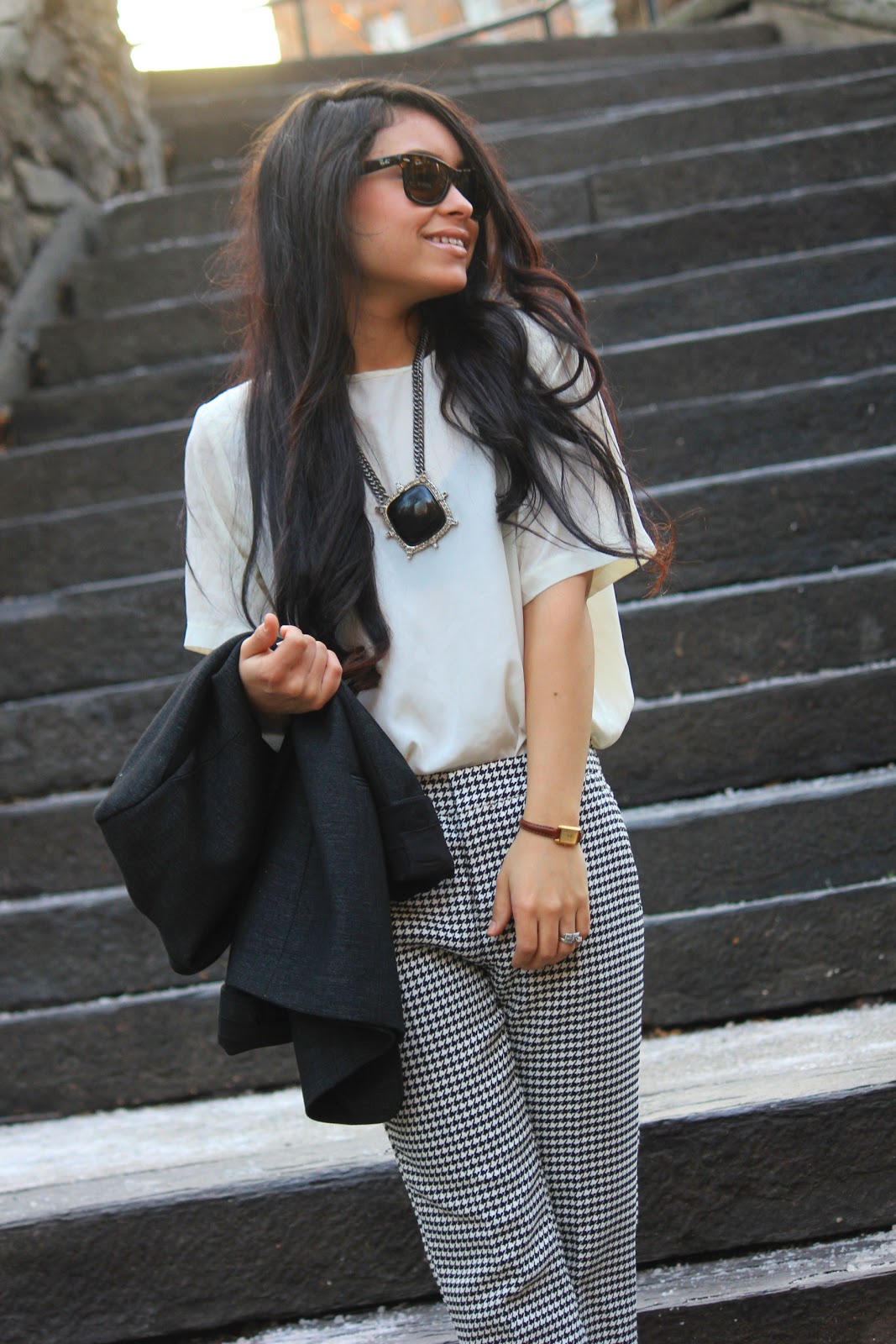 NY Trendy Moms: Houndstooth Trousers