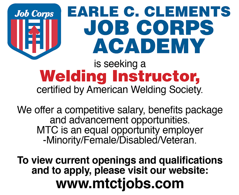 The Press Online Job Corps center needs welding instructor