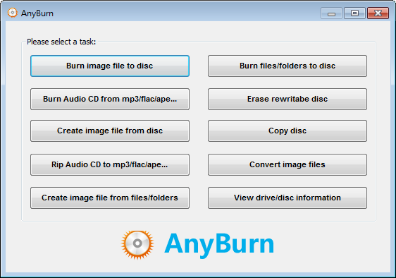 AnyBurn Portable 免安裝綠色版下載，USB可攜式免費DVD光碟燒錄軟體