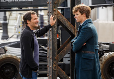 David Heyman and Eddie Remayne on the set of Fantastic Beasts and Where to Find Them