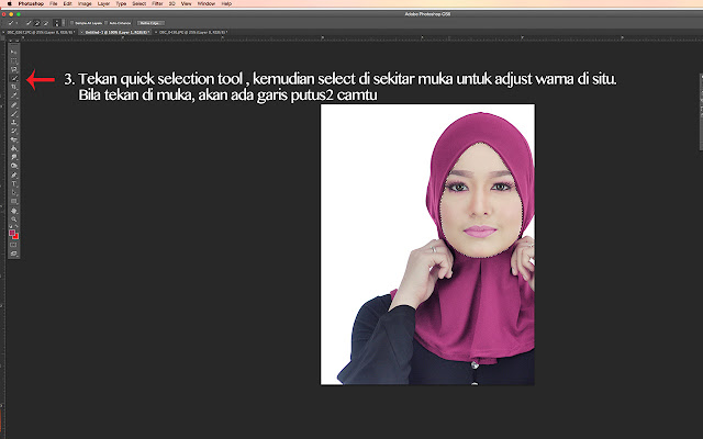 Cara Mudah Tukar Warna Pakaian Guna Photoshop CS6 3