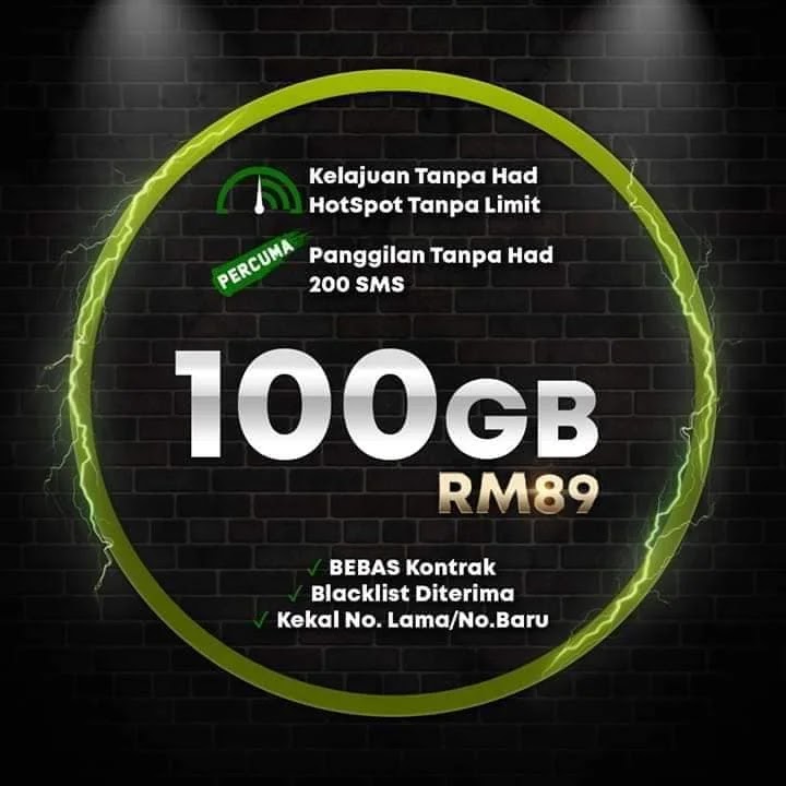 Pelan Onexox Black 100GB Data Buffet