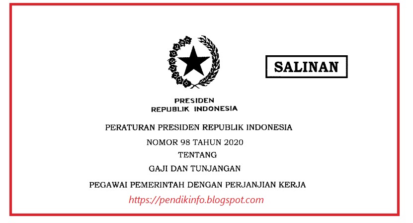 Download Perpres No 98 Tahun 2020 Tentang Gaji Dan Tunjangan Pppk Informasi Dunia Pendidikan
