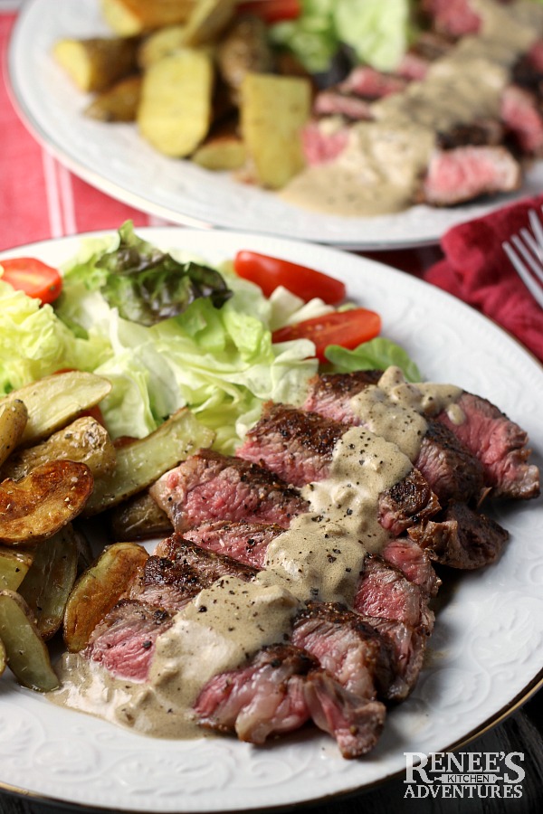 Steak Au Poivre With Fingerling Potatoes Renee S Kitchen Adventures