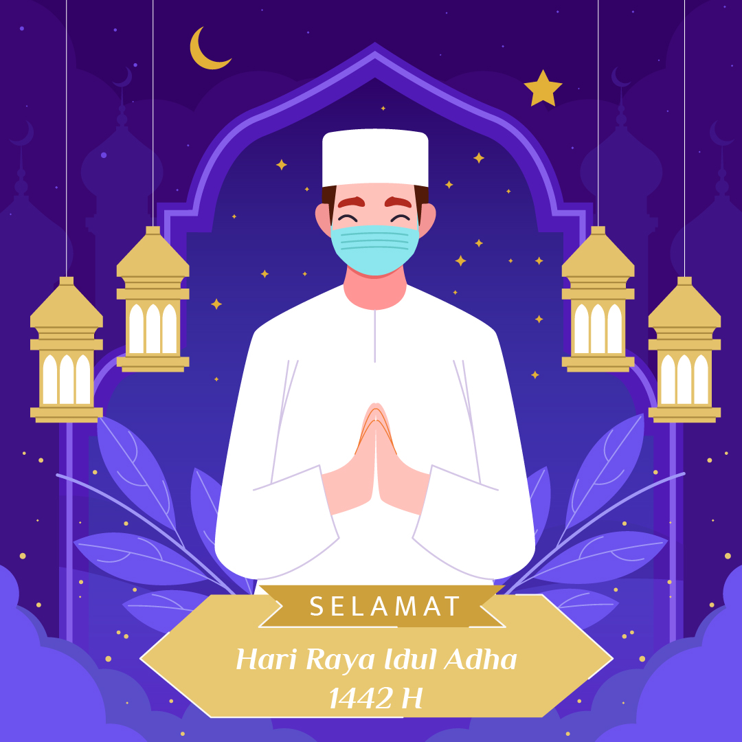 Gambar Ucapan Selamat Hari Raya Idul Adha 1442 H / 2021 M SKETZHBOOK
