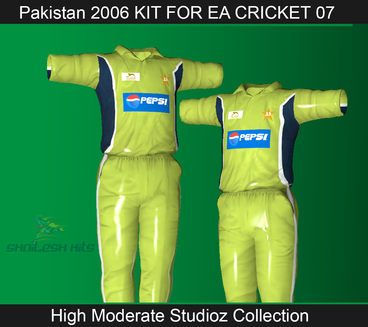 PAKISTAN 2006 KIT FOR EA CRICKET 07 BY HM STUDIOZ HM Studioz Official