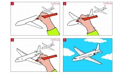 رسم طائرة سهلة