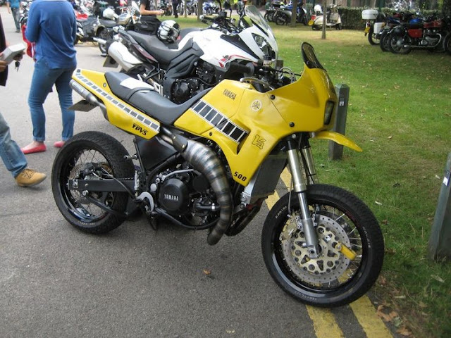 This appears to be the unholy union of a TDR 250 and a RD 500...