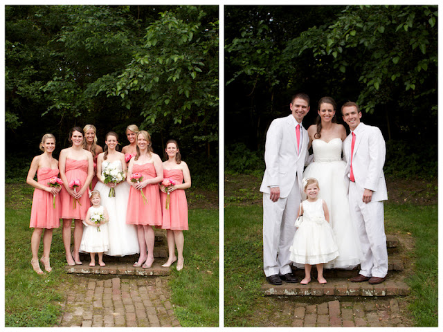 summer wedding with seersucker and peonies | photos by amanda perry