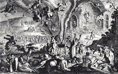 ¿Pueden ilusionar las brujas hasta el punto de hacer creer que el miembro viril ha sido separado del cuerpo? Les sabbats des sorcières (el sabbat de las brujas).  Michael Herr (1650) - Germanisches Nationalmuseum Nuremberg Fuente: Wikipedia.