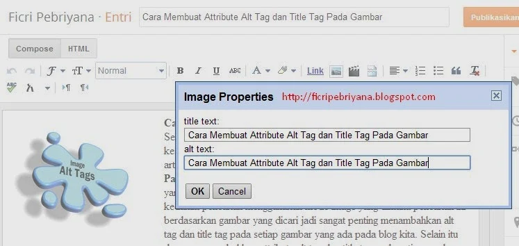 Cara Membuat Attribute Alt Tag dan Title Tag Pada Gambar 2 - Ficri Pebriyana