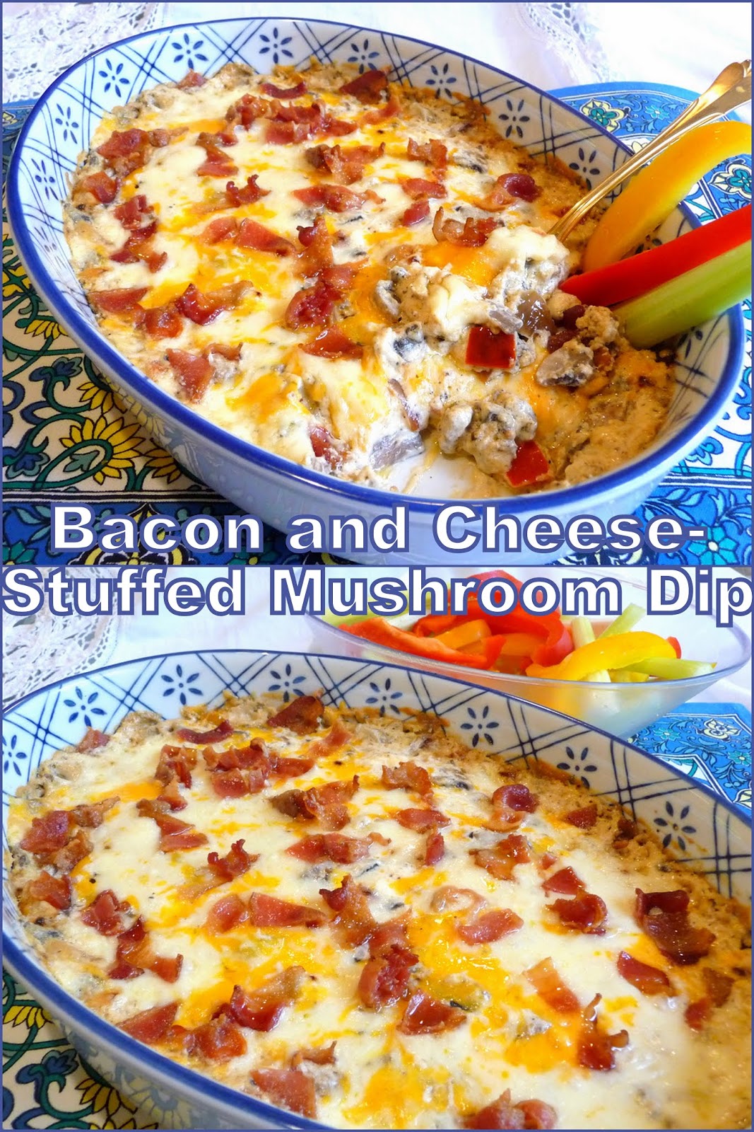 BACON AND CHEESE STUFFED MUSHROOM DIP