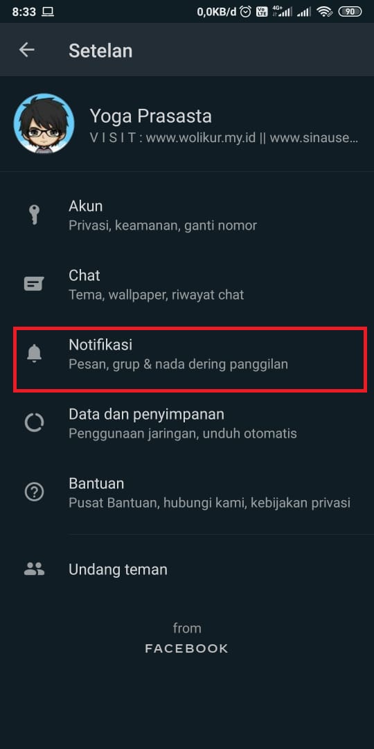 Cara Menghilangkan dan Memunculkan Pop Up Whatsapp
