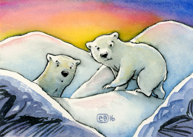 E is for Erik: Presidential Polar Bear Post Card Project No. 154 - 5.18.16