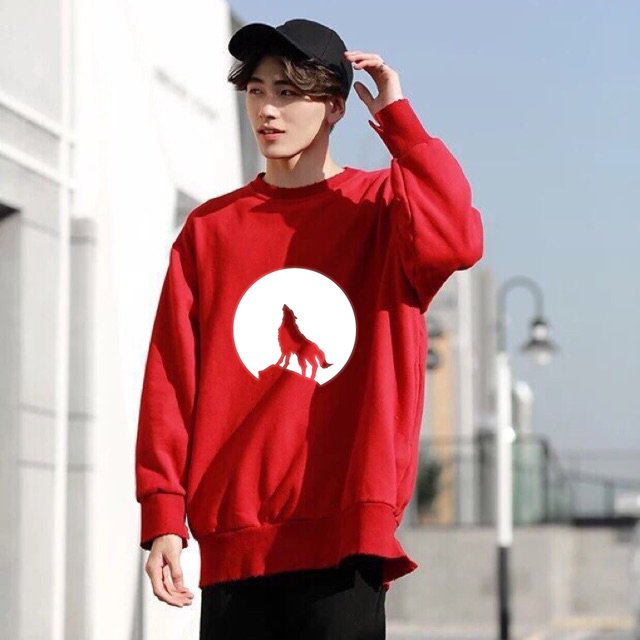 Áo Sweater Sói Mặt Trăng  Phản Quang Cao cấp
