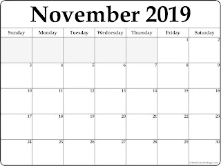 Free Printable Calendar November 2019