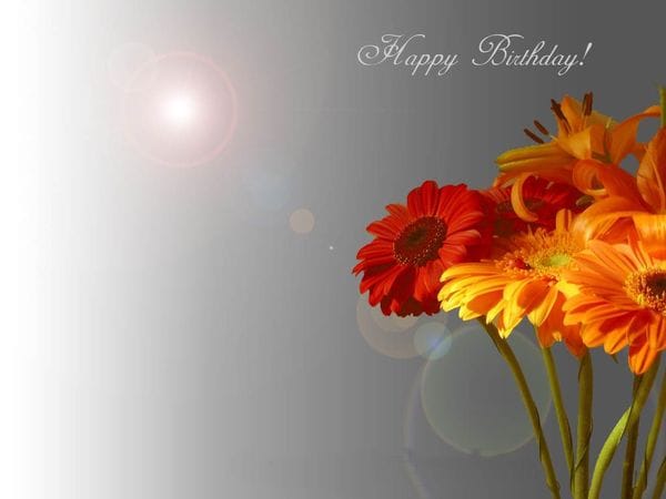 birthday cake with flowers