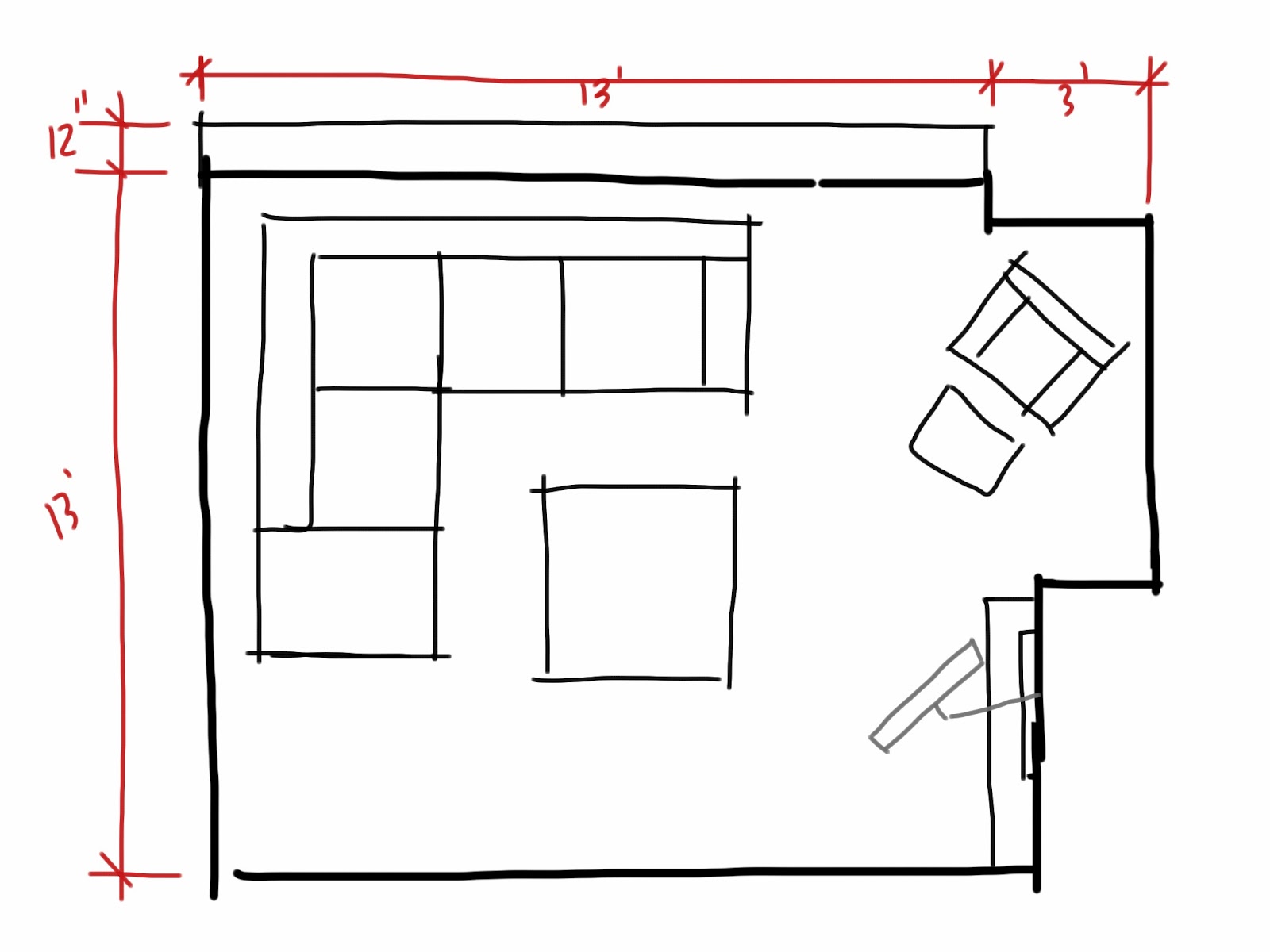 living room standard dimensions