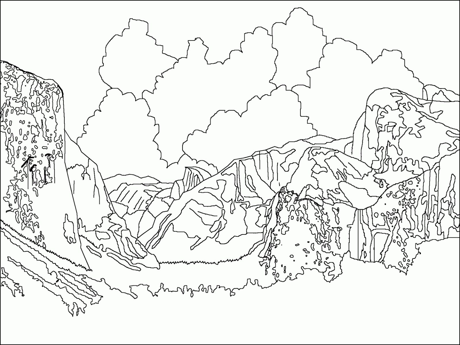 Yosemite National Park coloring pages