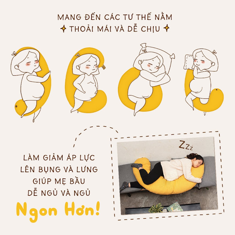 [A159] Gối cho bà bầu có tốt không? Tại sao nên mua gối cho bà bầu?
