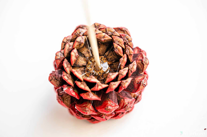 Steps to Making Patriotic Pinecone Flowers