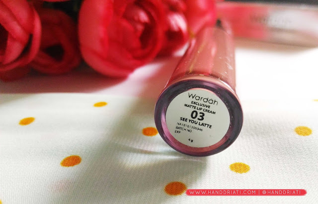 Review Exclusive Matte Lip Cream Wardah : 03 See You Latte