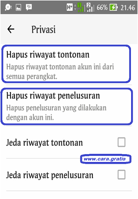 Hapus Riwayat Youtube Hapus Riwayat Youtube