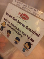 We Do not serve Sashimi-Sign
