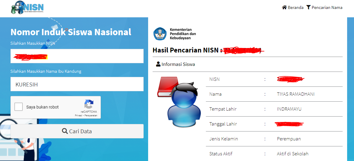 Cara Cek NISN (Nomor Induk Siswa Nasional) Siswa Secara Online