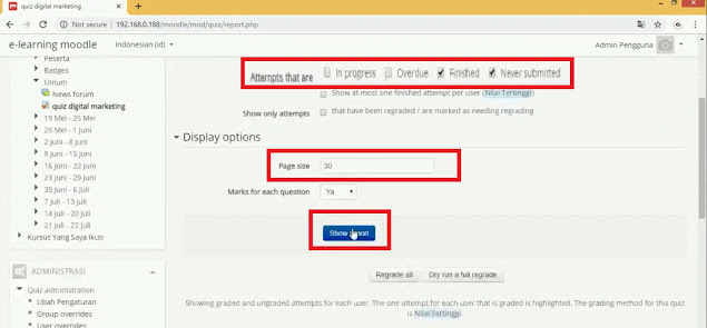 Cara Merekap Nilai LMS Moodle Dalam Bentuk Excel Cara Merekap Nilai LMS Moodle Dalam Bentuk Excel