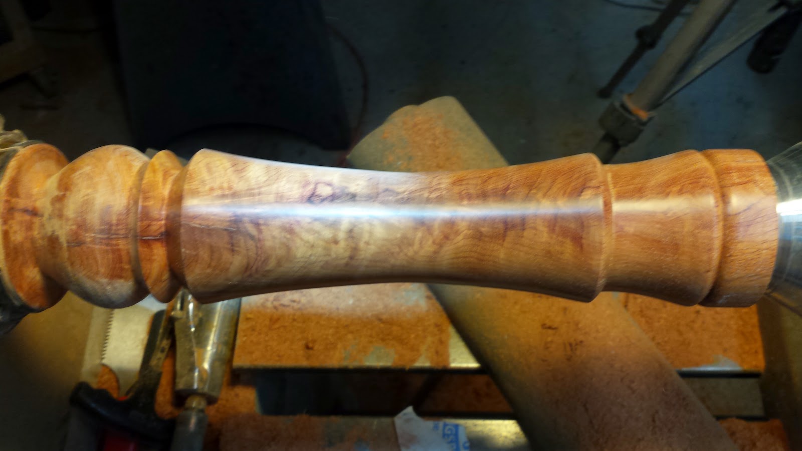 Making pepper mills on the lathe for the Tempe Arts Festival show.