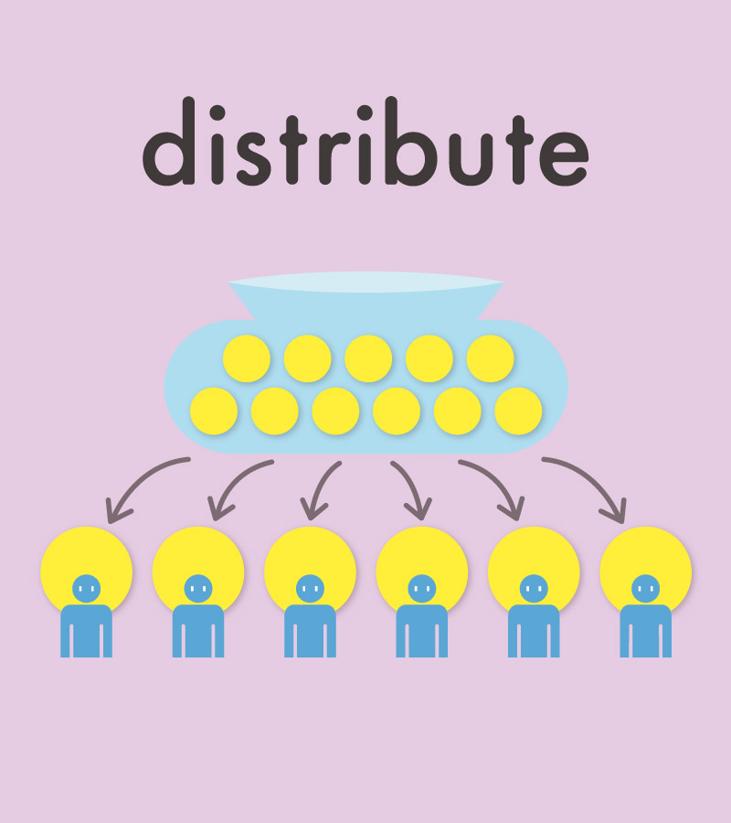 share と distribute の違いとは？