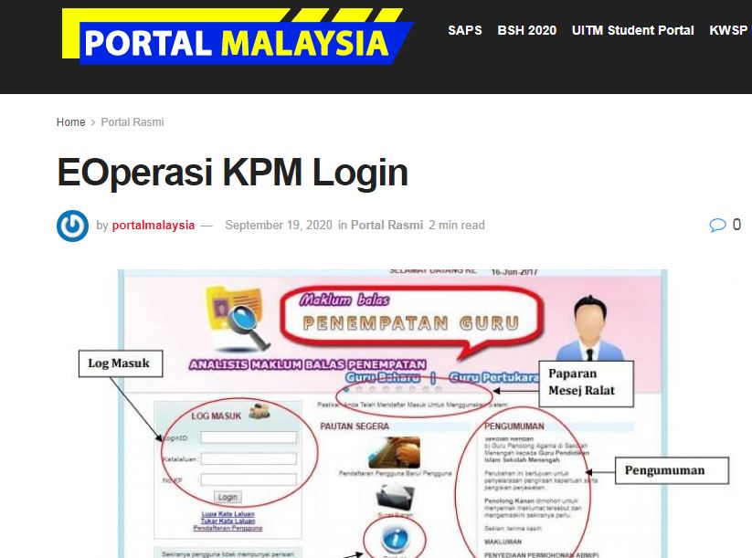 E-operasi login