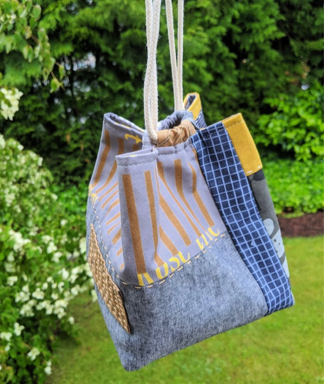 PDF Machine Sewing Pattern Modern Japanese Rice Bag (Komebukuro